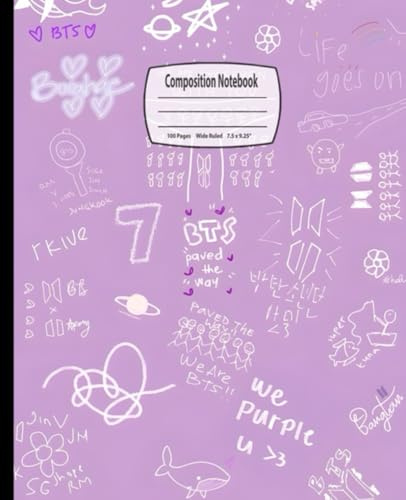 Composition Notebook: Pop Band, Wide Ruled, 7.5 x 9.25 inches, 100 Pages – Perfect for Music Lovers, Study Notes, and Creative Expression ( Notebook )