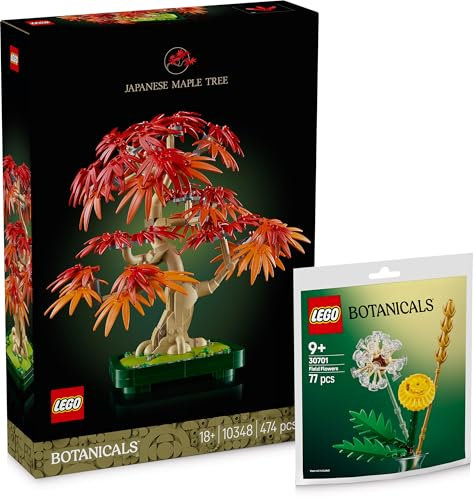 Lego Bonsai Baum: Japanischer Roter Ahorn - Lego Botanicals Japanischer Roter Ahorn Bonsai-Baum inkl. Feldblumen 30701, Bonsai Tree, Neuheiten 2025