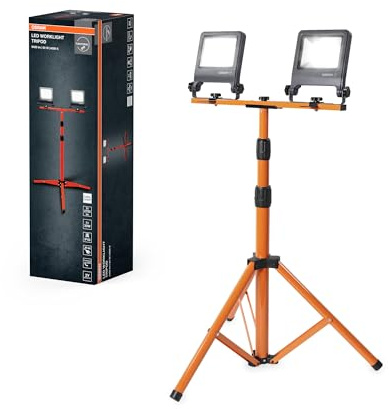 Osram LED Arbeitsleuchte Tripod 2x30W 840, 4000K kaltweiß, 5400 lm, IP65, höhenverstellbar 1,8m, 360°