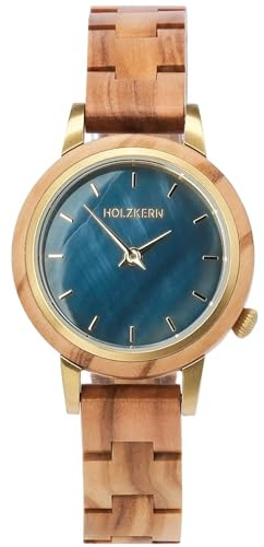 HOLZKERN Damenuhr Quarz Antrim Olive/Perlmutt 9010631017361