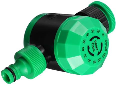 HIAKDOFT Mechanischer Bewässerungstimer für Gartenschlauch Sprinkler Timer aus ABS Grün mit Automatischer Abschaltung und Zeiteinstellung für Blumenbeete Gemüsegarten Rasen