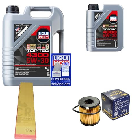 EISENFELS Inspektionspaket enthält 6 Liter Motoröl Top Tec 4300 5W-30 Ölfilter Luftfilter für 207 CC WD_ 1.6 16V WA_ WC_ 1.4 WK_ 4A_ 4C_ 4E_ 4H_