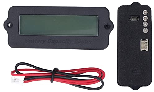Batterieanzeige, Batteriemessgerät, Hochauflösend, Echtzeit Kapazität und Spannung, Wasserdicht - Klare Anzeige, Schutz vor Verpolung, Für Wohnmobil und Batterieauto (15er-Serie)