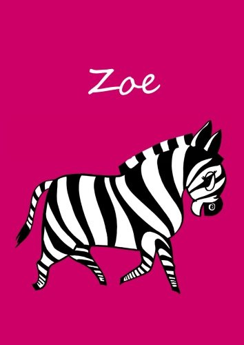 Malbuch / Notizbuch / Tagebuch - Zoe: DIN A4 - blanko - Zebra