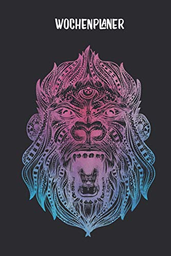 Wochenplaner mit Gorilla als Mandala: Terminplaner I DIN A5 I 120 Seiten I universaler Wochenkalender I Organizer I Kalender (Mandala Wochenplaner, Band 1)