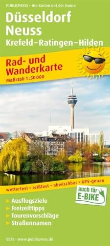 Publicpress Rad- und Wanderkarte Düsseldorf, Neuss, Krefeld, Ratingen, Hilden 1:50.000: Rad- und Wanderkarte mit Ausflugszielen, Einkehr- & ... 1:50000 (Rad- und Wanderkarte: RuWK)