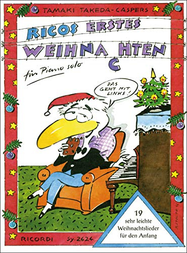 Ricos erstes Weihnachten | 19 einfache Klavier-Weihnachtslieder für Anfänger und Kinder | Piano Solo Notenbuch für Schüler und Lehrkräfte | Songbook mit festlichen Klavierstücken