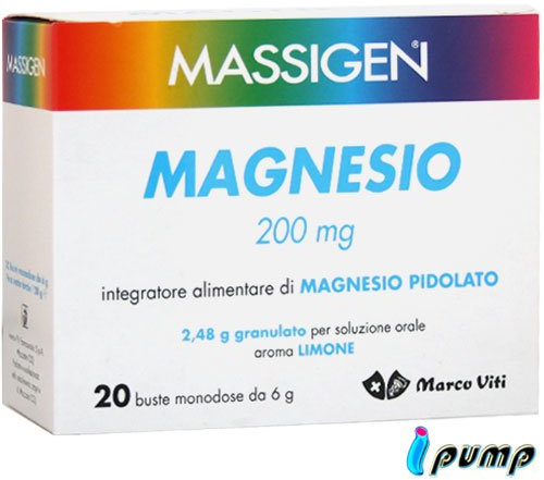 Massigen magnesio pidolato Polvere 200mg 20 buste