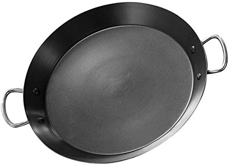 Garcima Paella Pfanne Stahl- und Edelstahl, Silber, 46 cm, 4 Stück