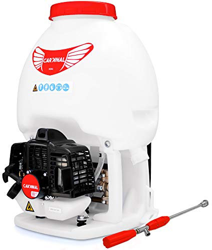 Cardinal Pulverizador de mochila a gas de 1.8 HP, bomba de 435 PSI, boquilla de niebla de tanque de 5 galones