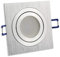 LED Einbaustrahler silber - eckig 5 Watt warmweiß 230V dimmbar und super flach - schwenkbar, 80mm Bohrloch, Aluminium - Spot Decken-Strahler Einbauleuchte