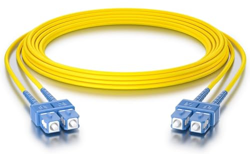 10Gtek OS2 SC a SC Cavo Fibra Ottica 10-Meter, 9/125 Monomodale Duplex LSZH Fiber Optic Patch Cord