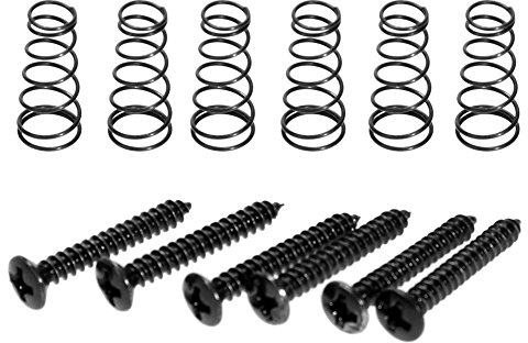 Domybest Lot de 6 vis de micro monobloc pour Stratocaster, Telecaster, Guitare Noir