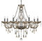 TRY-YEAN Lustre à 8 Bras Lustre Cristal Moderne Couleur Cognac Pampille Suspension Lampe de Plafond Verre Cristal K5 avec Chaîne Réglable pour Chambre, Salon, Salle à Manger, Restaurant, E14