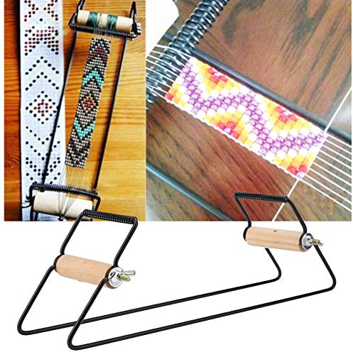 Perlen-Webstuhl, aus Holz und Edelstahl, robust und leicht, zum Weben von Armbändern, Halsketten