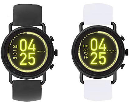 LvBu Armband Kompatibel Für Skagen falster 3, Sport Silikon Classic Ersatz Uhrenarmband Für Skagen falster 3 Smartwatch (2 Pack-a)