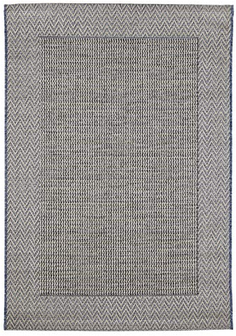 andiamo In- & Outdoor Teppich wetterfest und wasserdurchlässig Flachgewebe Kurzfloor 160 x 230 cm Beige-Anthrazit
