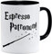OM3® Espresso Patronum Statement Tasse mit Zauberspruch Zauberstab | Keramik Becher | 11oz 325ml | Beidseitig Bedruckt | Schwarz