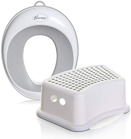 Dreambaby Toilet seat and Step Stool, Grey, 2 Piece Set
