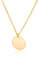 LENIRA® Plättchen Halskette zarte Coin Kette für Damen aus Edelstahl mit Gold und Roségold überzogen Kettenlänge verstellbar 40-45 cm (Gold)