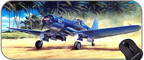 XXL Gaming Mouse Pad Equipo DE ESCRITORES, VISIGHT F4U Corsair Corsair Warplane Mouse Pad Mat