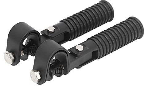 Fydun Repose-Pieds de Moto, 1 Paire Support de Repose-Pieds de Pince pour 1in Moteur Crash Bar Garde Caoutchouc Métal Adapté (Noir) Motorcycle footrest