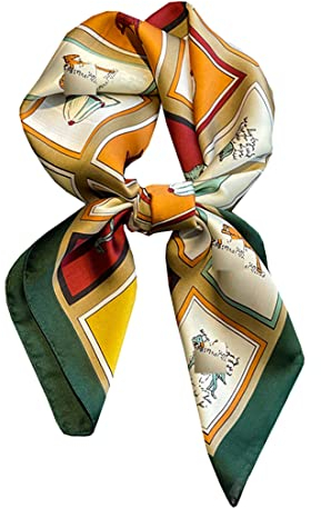 Ecroon Damen Seide Gefühl Schal Halstuch Schal Frauen Seidenschal Seidentuch Scarf Bandana Taschentuch Ansatz Handgelenk