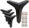 Mimhooy 6.7 inch / 17cm Furniture Legs Set of 4 Metal Furniture Legs Modern Triangle Feet Matte Black for Sofa Cabinet Cupboard Couch Chair Ottoman