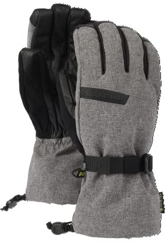 Burton Herren Deluxe Gore-TEX Ski- und Snowboard-Winterhandschuhe (Grey Heather, Größe S)