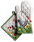 Maison d' Hermine Basse Cour Ensemble Comprenant 1 Gant de Cuisine 100% Coton (19cm x 33cm) et 1 manique (20cm x 20cm) pour Barbecue, Cuisson, grillade, Micro-Ondes, Printemps et été