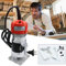 Fresadora eléctrica de 220 V, 30000 r/min, fresadora multifunción de aluminio, con guía de bordes base transparente, cortadora manual eléctrica para procesamiento de madera