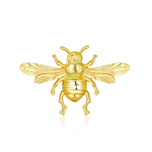 Biene Brosche Gold Anstecker Insekten Brosche K60