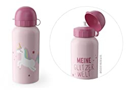 Kindertrinkflasche 400 ml Glitzer