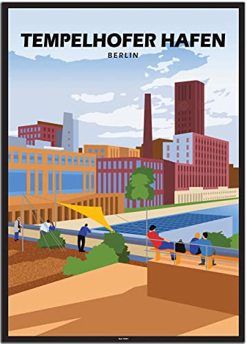 BLN PRINT Tempelhofer Hafen (1) - Vintage Travel Poster