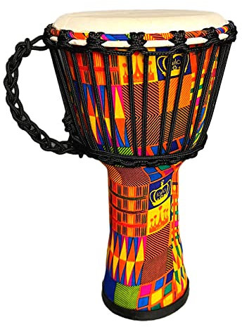 RUOSWTE 8 Djembe Drum, Bongo Drum, Percussion Music, Sheepskin Drum Face, Professional Tuning, West African Style Hand Drum, The Gift for Children and Adult Beginners.
