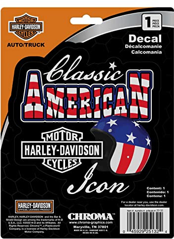 CHROMA Harley-Davidson Motorrad Sticker Decal H-D American Classic Patriotic Aufkleber Wasserfest für Motorrad-Helm Auto Laptop und viele mehr