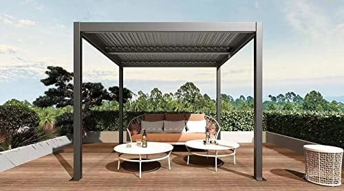 VERDELOOK Pergola bioclimatica 3x3xh.2,5m, bianco