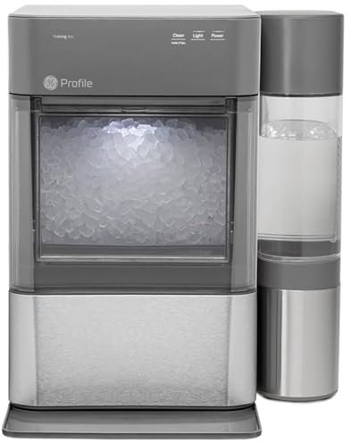 GE Profile Opal 2.0 XL with 1 Gallon Tank, Chewable Crunchable Countertop Nugget Ice Maker, Scoop included, 38 lbs in 24 hours, Pellet Ice Machine with WiFi & Smart Connected, Stainless Steel