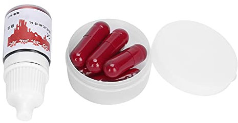 Faux Sang Capsules Faux Sang, Faux Sang Capsules Capsules Maquillage Artificiel Faux Sang Film Halloween Maquillage Coagulé Sang Gel Costume Cosplay Prop Party Trick Supplies