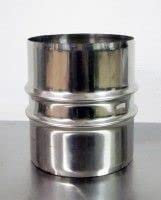 Raccordo di giunzione MM acciaio inox, manicotto, giunto canna fumaria (DIAMETRO 120)