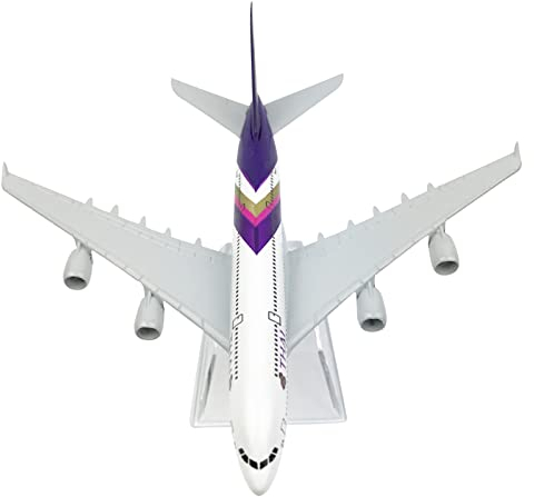 DAGIJIRD 1/400 Modellflugzeug Thailand A380 Deko Flugzeug Modell mit Ständer für Sammler