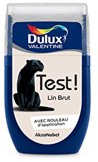 Dulux Valentine Peinture Testeur Crème de Couleur - Murs et Boiseries - Mat - Couleur Lin Brut 30 ml
