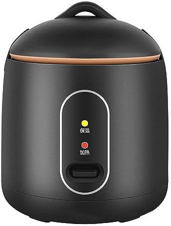 Compact Home Rice Cooker Home Mini Rice Cooker Small Size Rice Cooker Black Small Dormitory Automatic Rice Cooker 1L Thermal Rice Cooker with Steaming Pot Liner