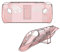 Clear Protective Case Compatible for ASUS ROG Ally Handheld, Transparent Hard Case Protective Cover Grip Anti-collision Accessories with Foldable Stand for ROG Ally Gamepad (Clear&Pink)