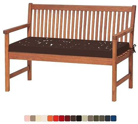 Lsjoaw Bankauflage 160X35X5CM Bankkissen Sitzauflage Sitzkissen wasserdicht Gartenbankauflage Schaukelkissen für Gartenbank Schwingen Bankpolster Outdoor für Fensterbank Gartenkissen Dunkelbraun