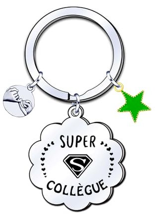 YJYJZX Cadeau Collègue Porte-clés,Cadeau Anniversaire Femme Homme,Porte-clés d'amitié,Cadeau de Retraite,Collègue Cadeau Depart Collegue de Travail Porte Clés Personnalisé Idee Cadeau Amie Ami (6)