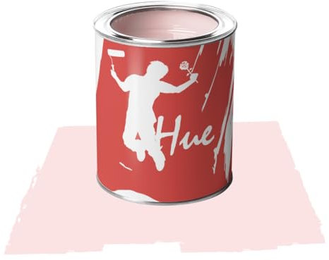 VERNICE HUE Pittura acrilica lavabile per interni ecologica colori formato 0,75 L Rosa Bimba