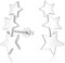 Cangall Pendientes de tuerca de plata de ley 925 con estrella triple para mujer, aretes de plata de ley 925, pequeños escaladores de estrellas para niñas, aretes planos de estrella de oruga, Plata