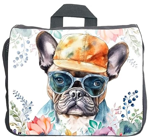 Cadouri Design-Hundetasche FRANZÖSISCHE BULLDOGGE, Aufbewahrungstasche für Hundezubehör, Hundezubehörtasche mit viel Stauraum - originelles Geschenk für Hundebesitzer