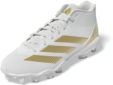 adidas Adizero Impact.2 Molded American Football, Zapatillas Hombre, Blanco Oro Blanco Metálico, 46 2/3 EU